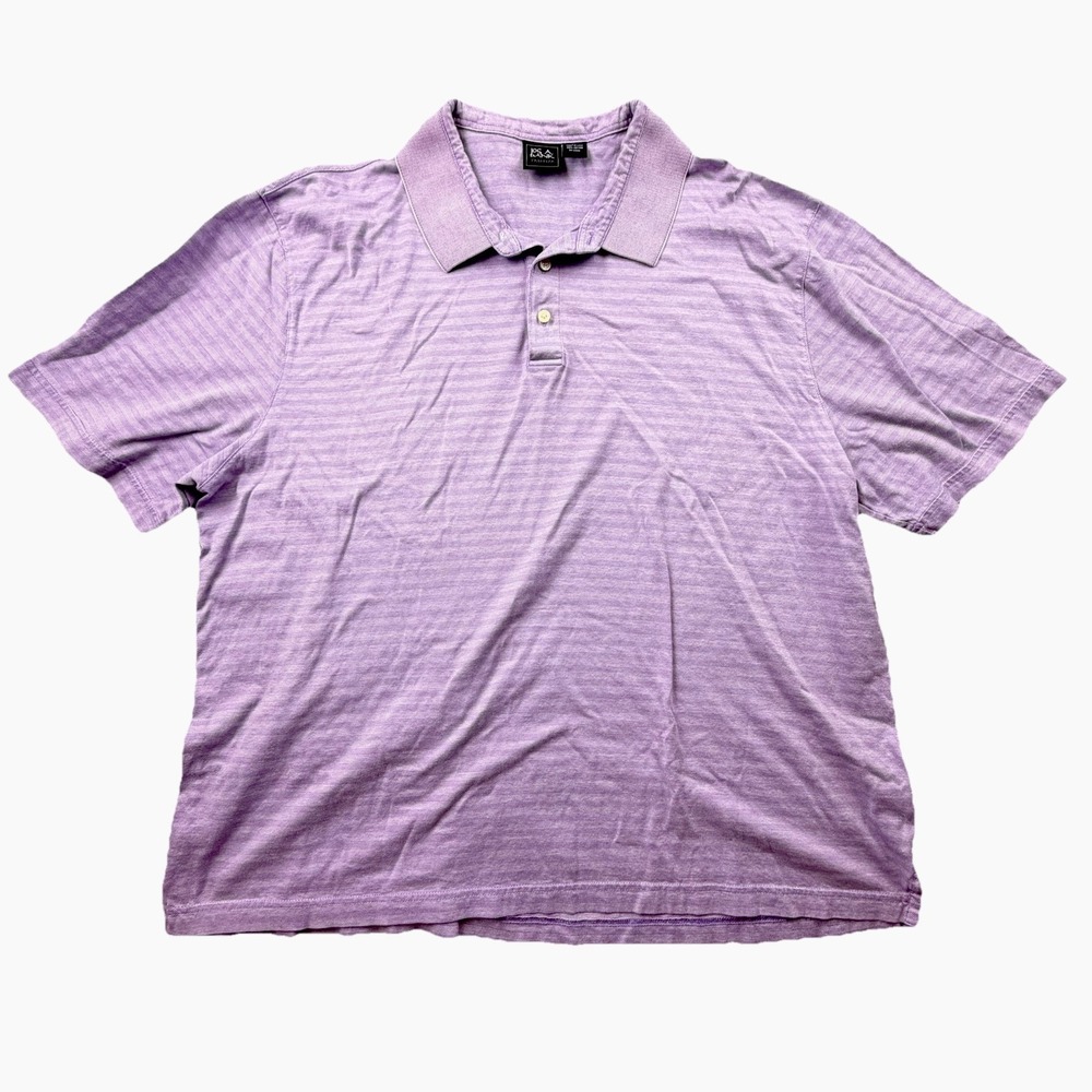 J.S. Bank Traveler Purple Cotton‎ Polo Shirt Men's XXL Traditional Fit